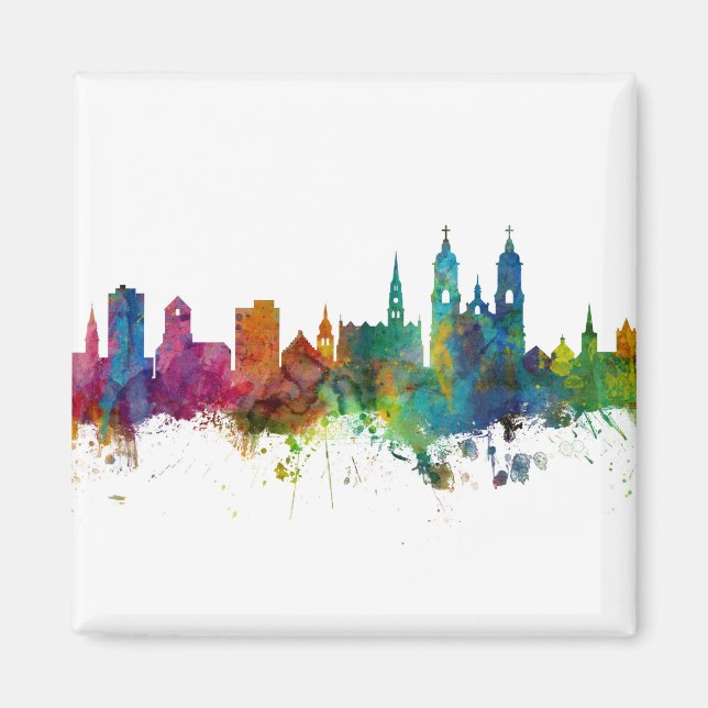 St Gallen Switzerland Skyline Magnet (Front)