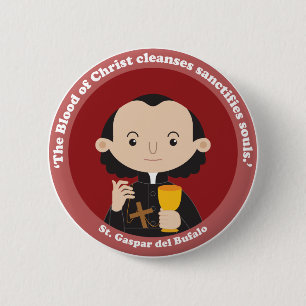 St. Gaspar del Bufalo 6 Cm Round Badge