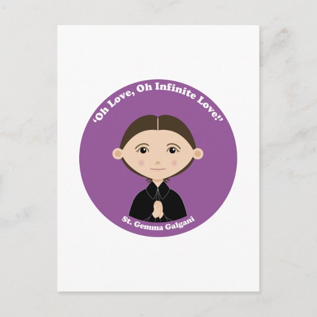 St. Gemma Galgani Postcard (Front)