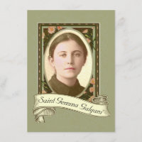 St. Gemma Galgani Saint of Back Pain Holy Card