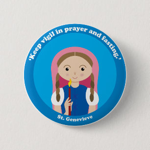 St. Genevieve 6 Cm Round Badge