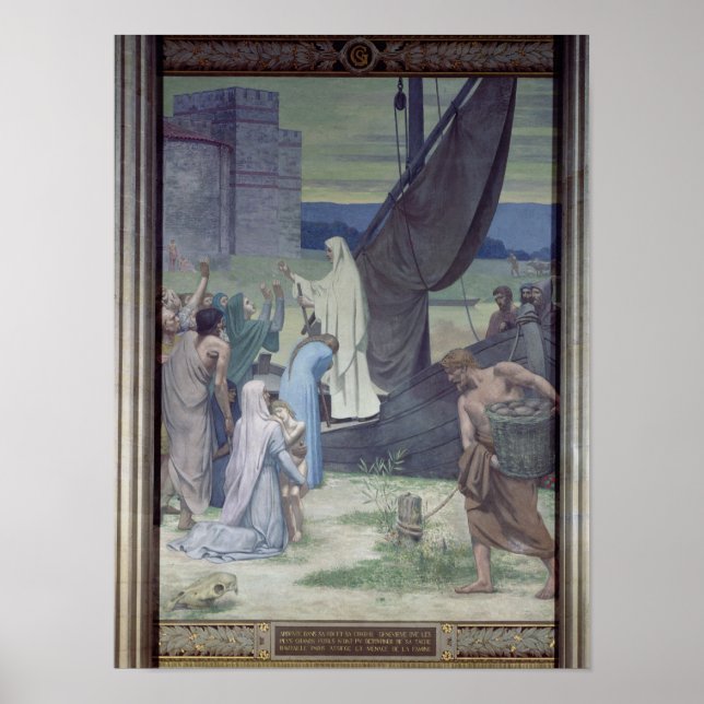 St. Genevieve Bringing Supplies Poster (Front)