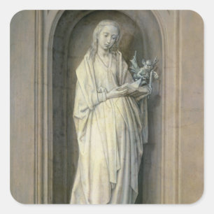 St. Genevieve , c.1479 Square Sticker