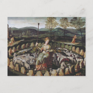St. Genevieve Guarding her Flock Postcard
