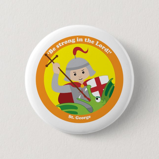 St. George 6 Cm Round Badge (Front)