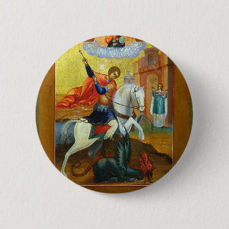 St. George 6 Cm Round Badge