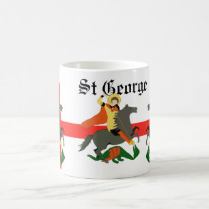 St George and the Dragon and Cross of St George Coffee Mug
