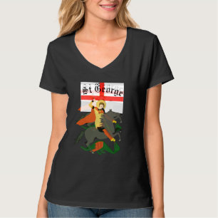 St George and the Dragon and Cross of St George T- T-Shirt