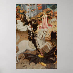 St. George and The Dragon by Bernat Martorell Poster