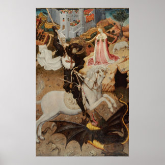 St. George and The Dragon by Bernat Martorell Poster