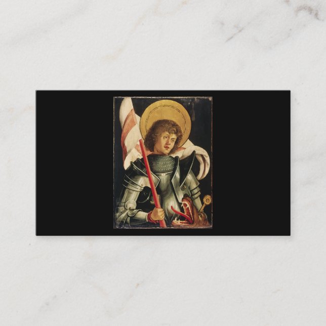 St George and the Dragon Day Icon Art Knight Catho Business Card (Front)