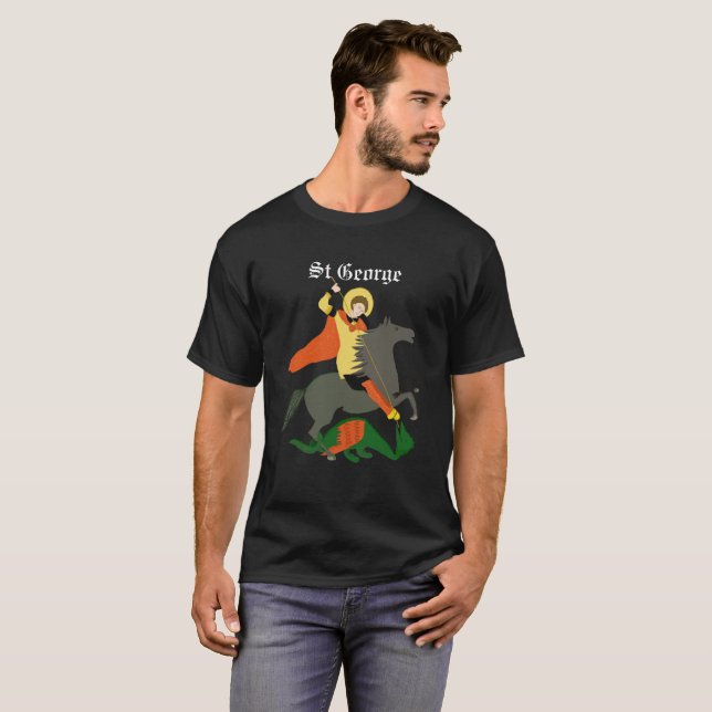 St George and the Dragon Design T-Shirt (Front Full)
