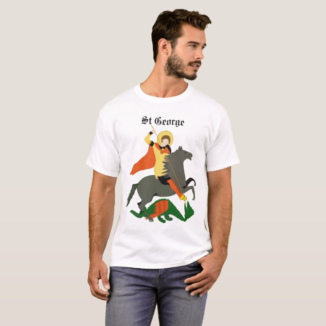 St George and the Dragon Design T-Shirt (Front Full)