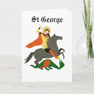 St George and the Dragon editable Card