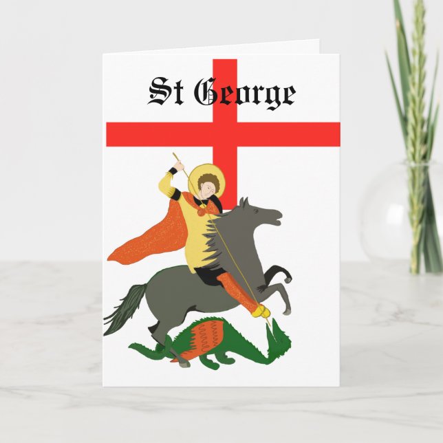 St George and the Dragon editable Card (Front)