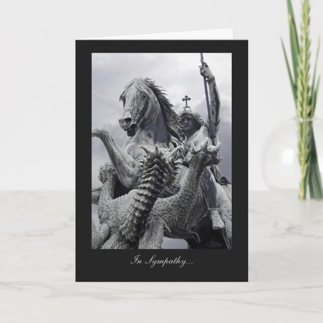 St George and the Dragon - In Sympathy Card (Front)