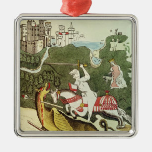 St. George and the Dragon Metal Tree Decoration