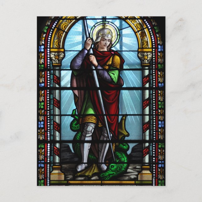 St George and the dragon postcard (Front)