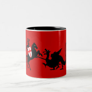 St George and the Dragon Two-Tone Coffee Mug