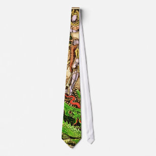 St. George and the Dragon ~ Vintage Art Nouveau Tie