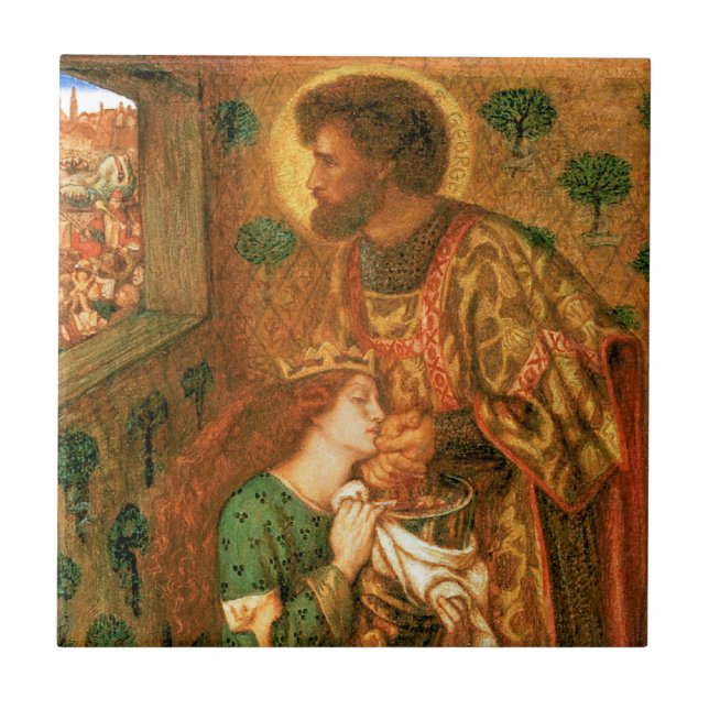St George and the Princess Sabra Tile (Front)