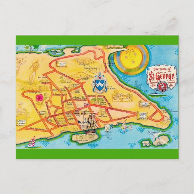 St George Bermuda Vintage Postcard (Front)