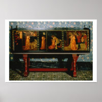 St. George cabinet, 1861 (oak with painted panels)