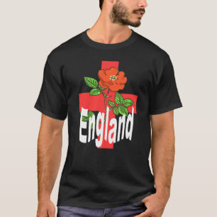St George Cross With Tudor Rose and England Text P T-Shirt