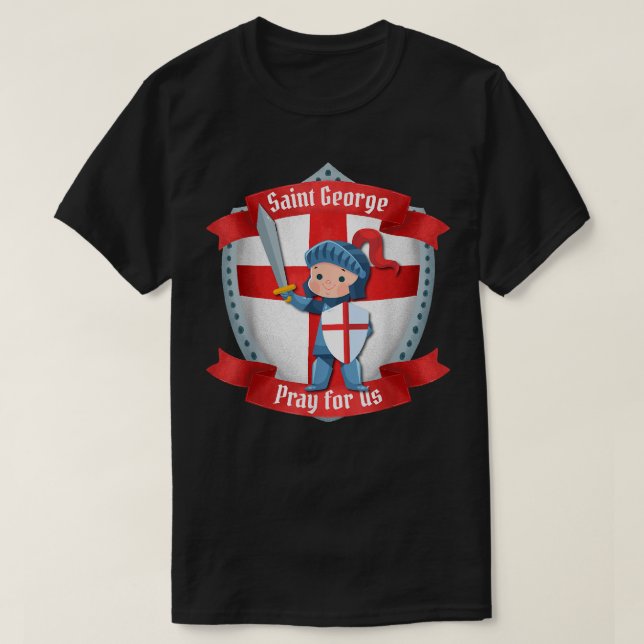 St George Dragon Catholic Saint Kids Boys Knights  T-Shirt (Design Front)
