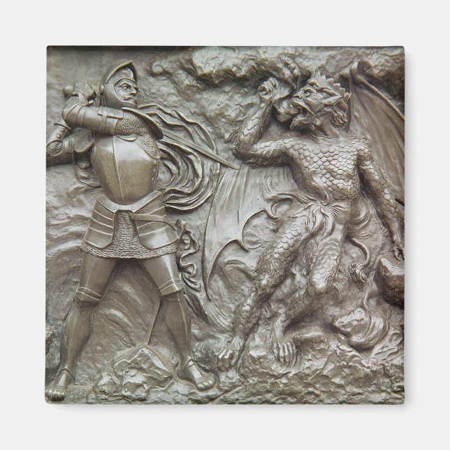 St. George Fighting the Dragon Magnet (Front)