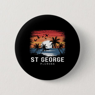 St George Florida Surfing Surfer 6 Cm Round Badge