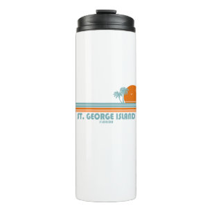 St. George Island Florida Sun Palm Trees Thermal Tumbler