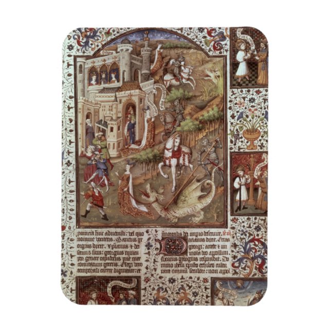 St. George killing Dragons Magnet (Vertical)