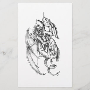 St George Slaying Dragon Tattoo