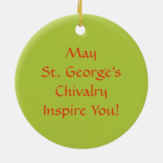 St. George (SNV 13) Ceramic Tree Decoration (Back)