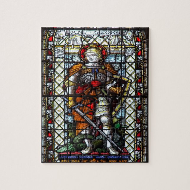 St George stained glass window Jigsaw Puzzle (Vertical)