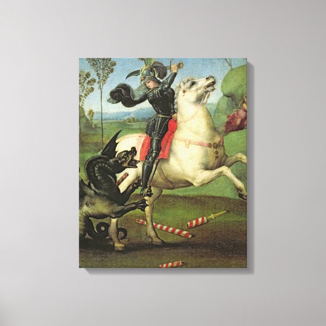 St. George Struggling with the Dragon Canvas Print (Front)