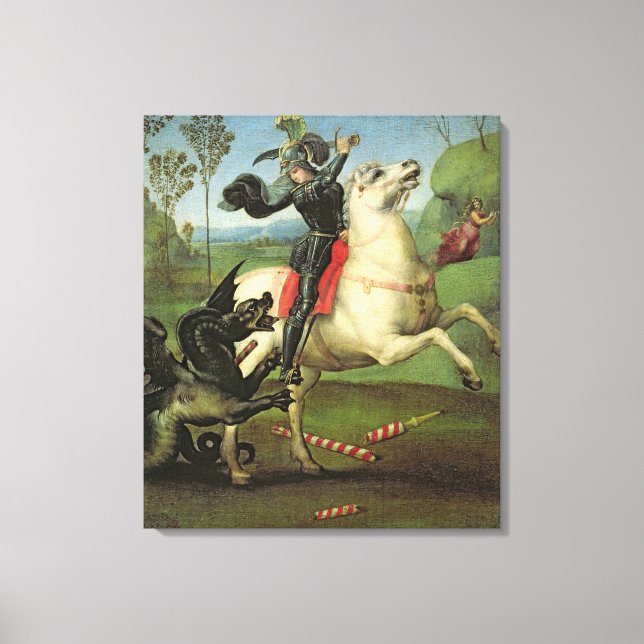 St. George Struggling with the Dragon Canvas Print (Front)