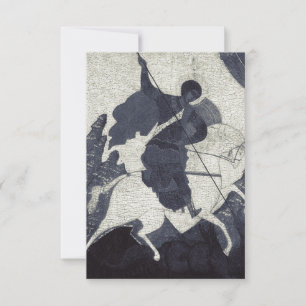 St. George the Victorious B&W Icon Holy Card