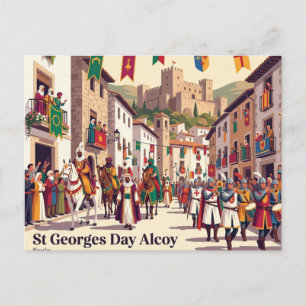 St Georges Day Alcoy Spain Postcard