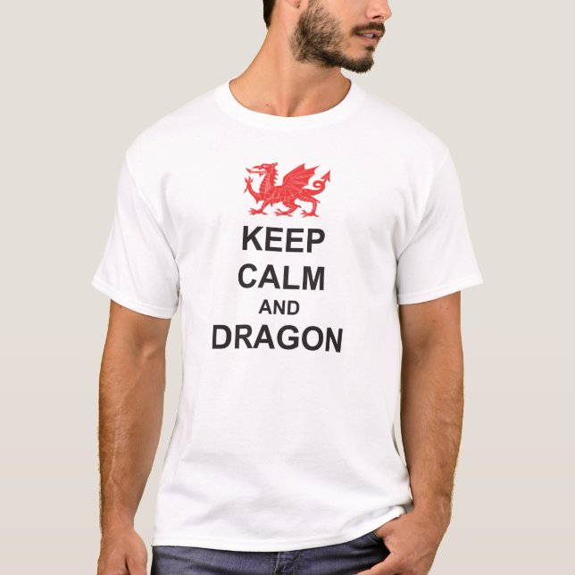 St Georges Day KEEP CALM and DRAGON T-Shirt (Front)