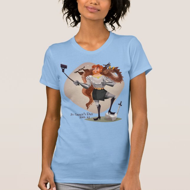 St. George's Day, selfie with a dragon T-Shirt (Front)