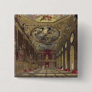 St. George's Hall, Windsor Castle, from 'Royal Res 15 Cm Square Badge