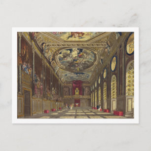 St. George's Hall, Windsor Castle, from 'Royal Res Postcard