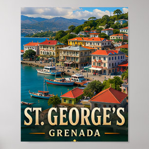 St. George's Harbour and Tropical Hills Poster