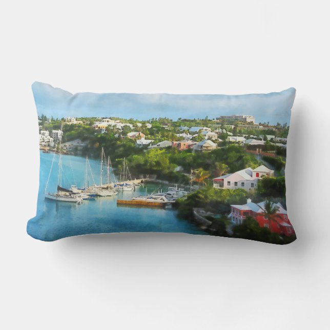 St. George's Harbour, Bermuda Lumbar Cushion (Front)