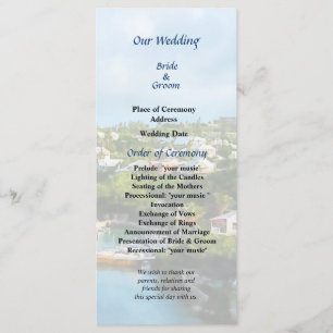 St. George's Harbour, Bermuda Wedding Program Programme