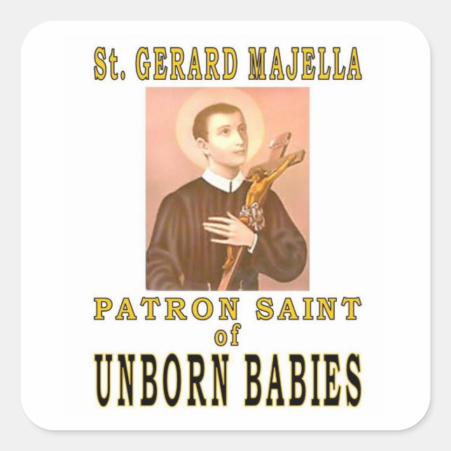 ST. GERARD MAJELLA SQUARE STICKER (Front)