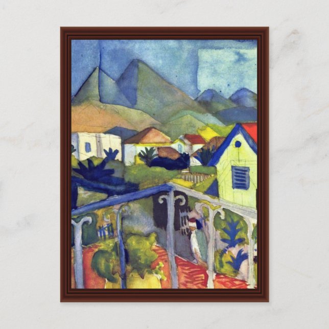 St. Germain At Tunis By Macke August Postcard (Front)