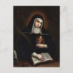St. Gertrude by Miguel Cabrera Postcard